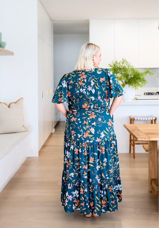 Ladies Floral Maxi Dress - Breastfeeding + Maternity Friendly - Daisy's Closet