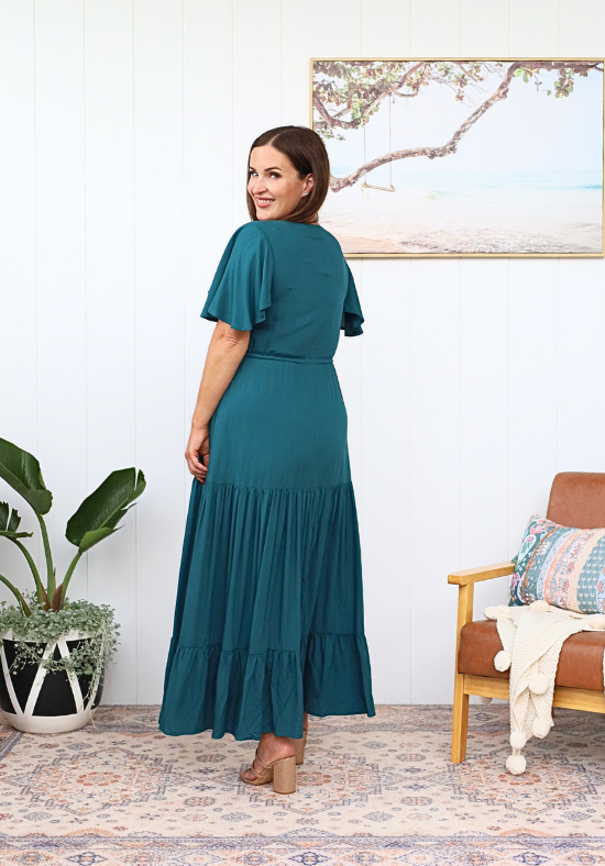 New Gracie Maxi Dress Emerald Green - Daisy’s Closet
