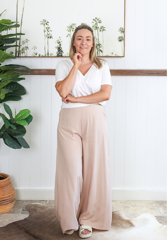 Lela Pants Beige - Daisy’s Closet