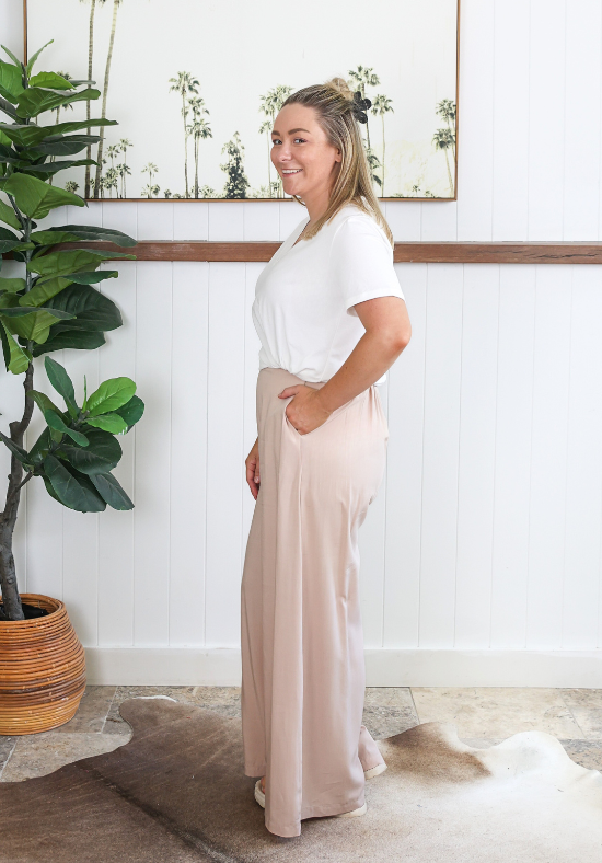 Lela Pants Beige - Daisy’s Closet