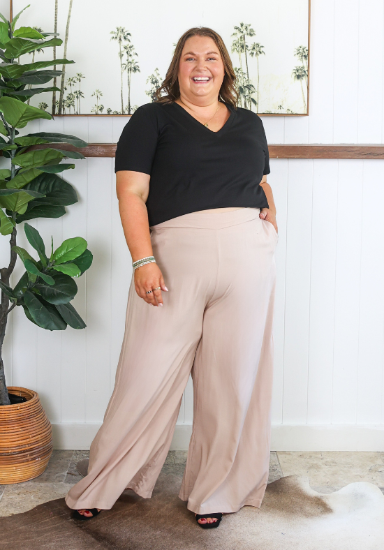 Lela Pants Beige - Daisy’s Closet