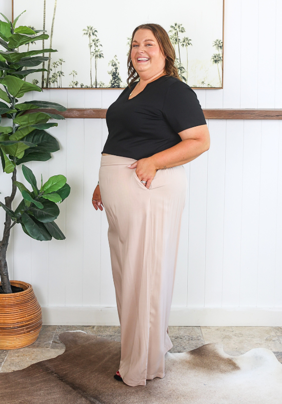Lela Pants Beige - Daisy’s Closet