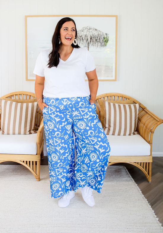 Lela Pants Sunchaser Blue - Daisy’s Closet