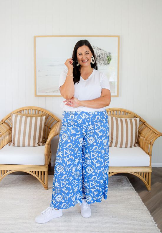 Lela Pants Sunchaser Blue - Daisy’s Closet