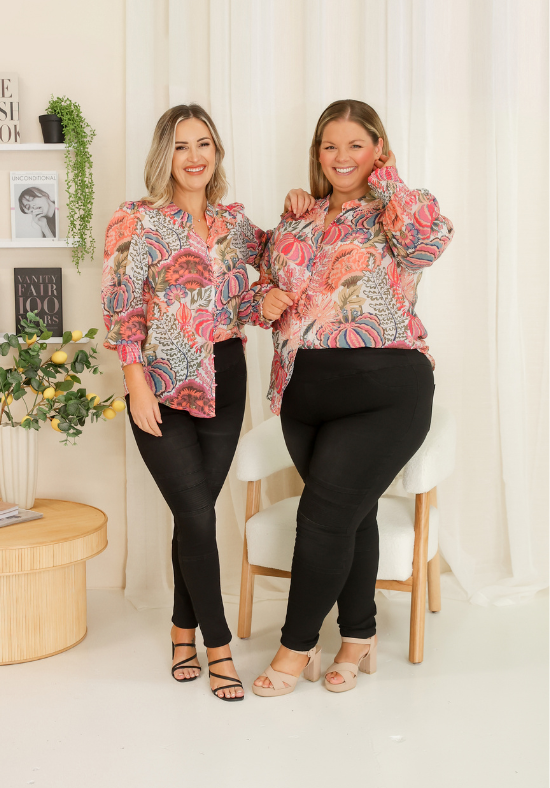 Amera Top Kara Pink Print - Daisy’s Closet