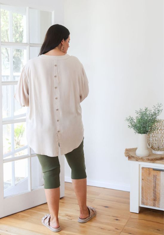 New Look Delta 3/4 Jeans Khaki - Daisy’s Closet