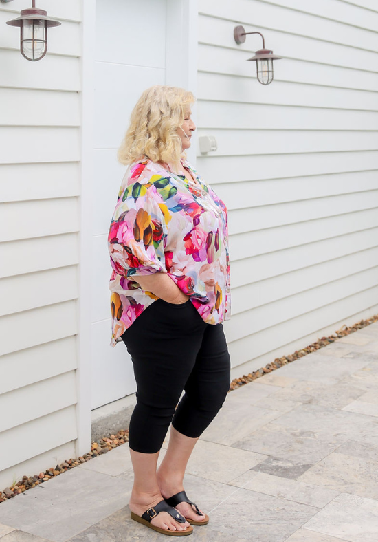 Halley Top Paintbrush Print - Daisy’s Closet