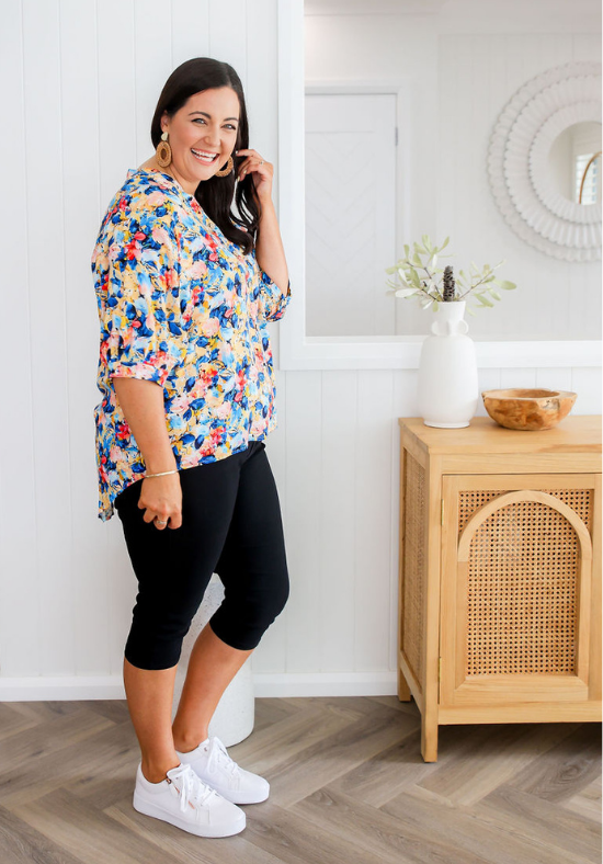 Halley Top Summer Vacay Print - Daisy’s Closet