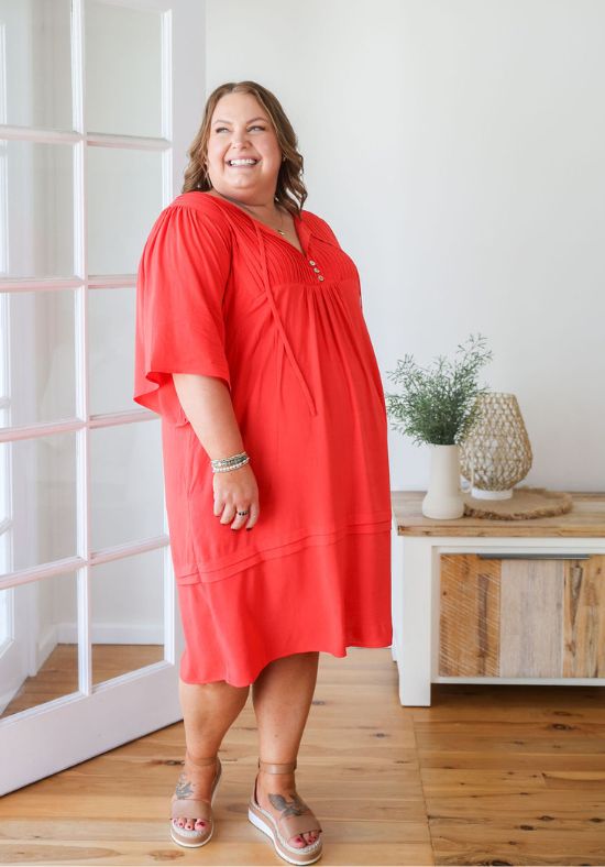 New Kendall Dress Red - Daisy’s Closet