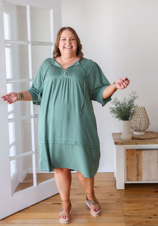 New Kendall Dress Green - Daisy’s Closet