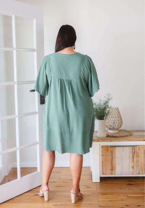 New Kendall Dress Green - Daisy’s Closet