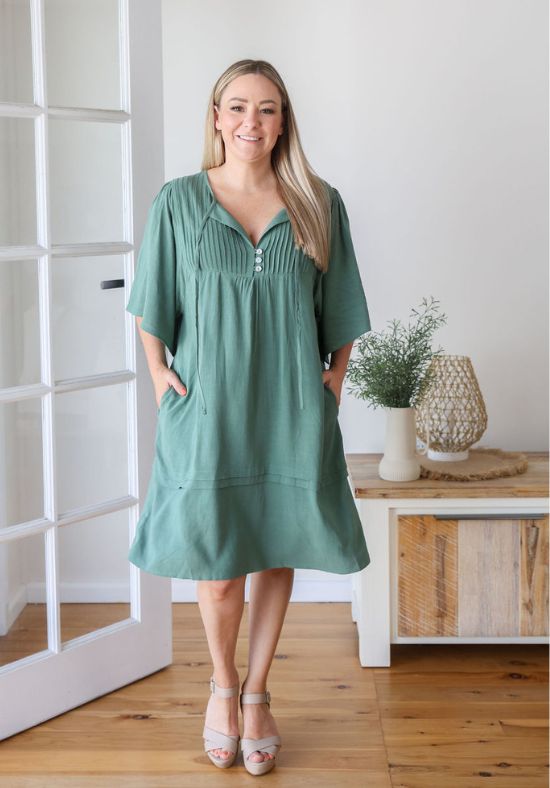 New Kendall Dress Green - Daisy’s Closet