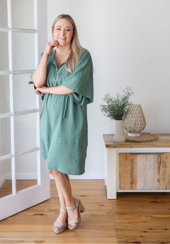 New Kendall Dress Green - Daisy’s Closet