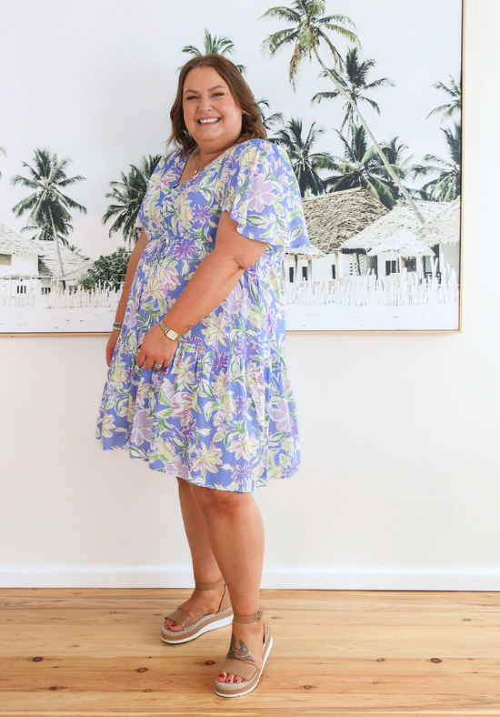 New Tommy Dress Flora Print Blue - Daisy’s Closet