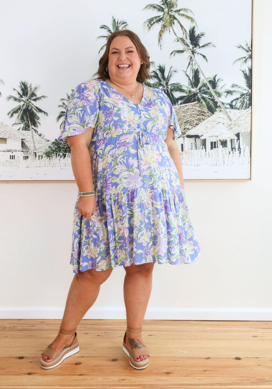 New Tommy Dress Flora Print Blue - Daisy’s Closet