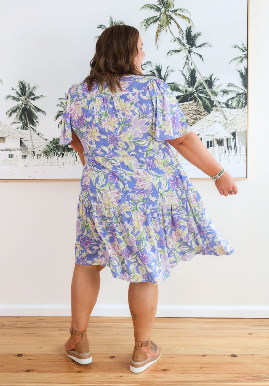 New Tommy Dress Flora Print Blue - Daisy’s Closet