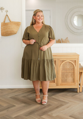 New Tommy Dress Khaki