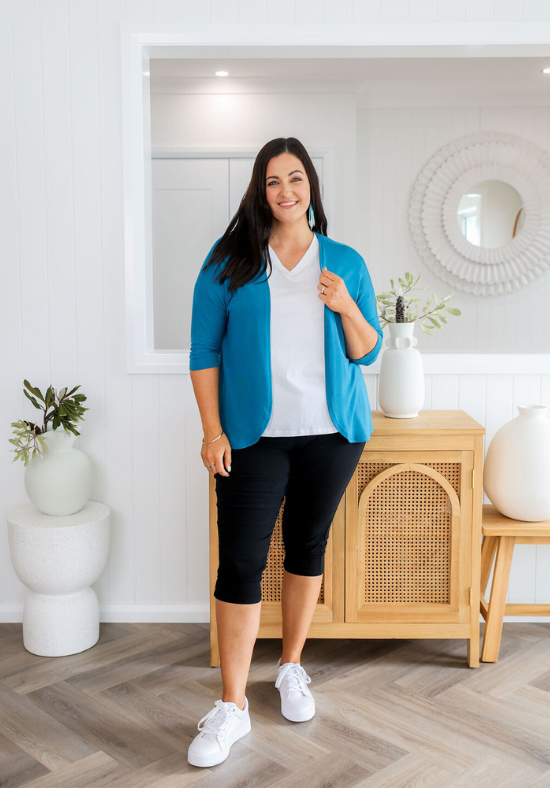 Elsie Shrug Teal - Daisy’s Closet