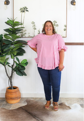 Molly Top Pink Gingham