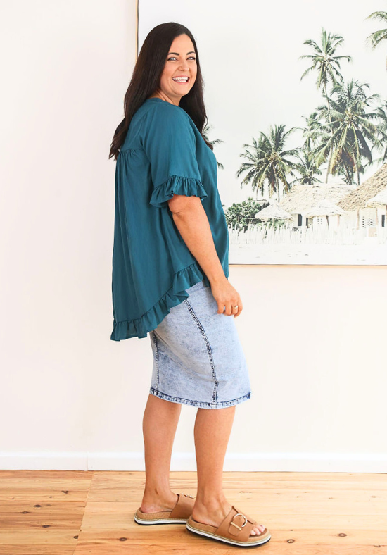 New Look Mila Top Emerald Green - Daisy’s Closet