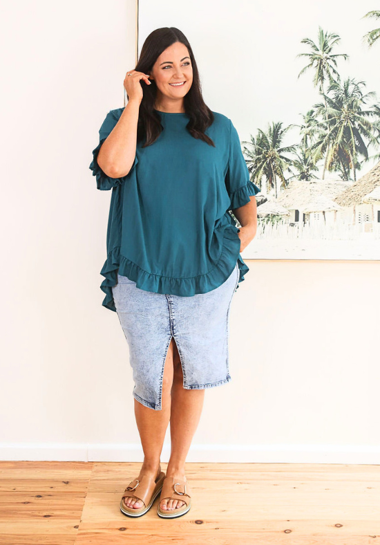 New Look Mila Top Emerald Green - Daisy’s Closet