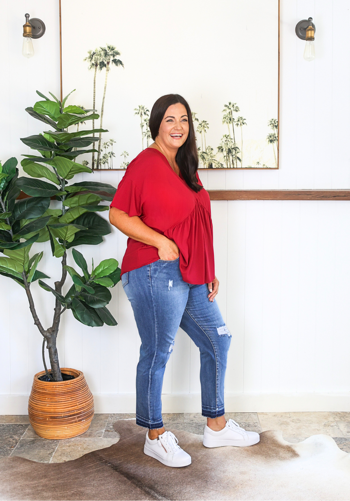 Remi Top Wine - Daisy’s Closet