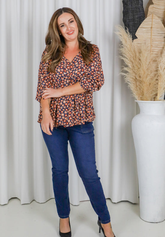 Remi Top Long Sleeve Daisybell Print