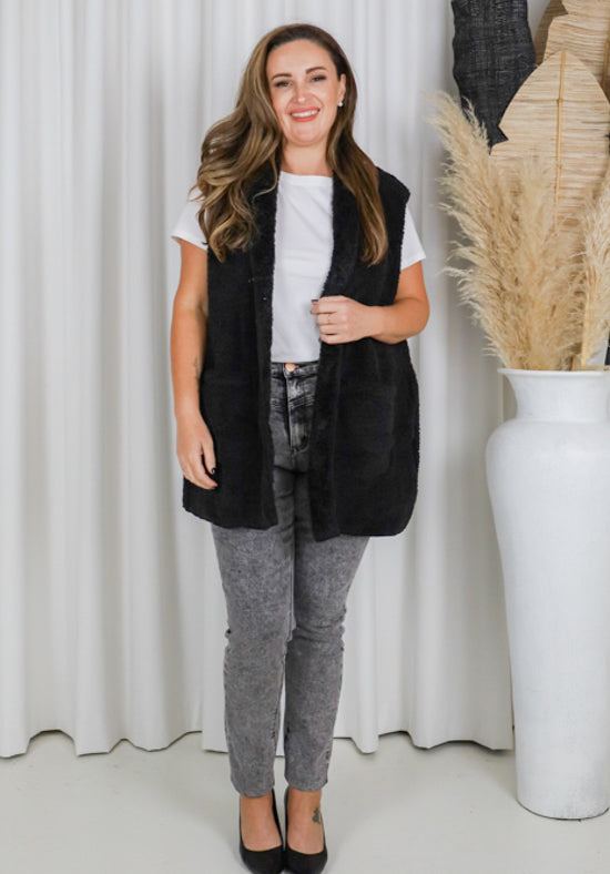 Teddy Vest Black