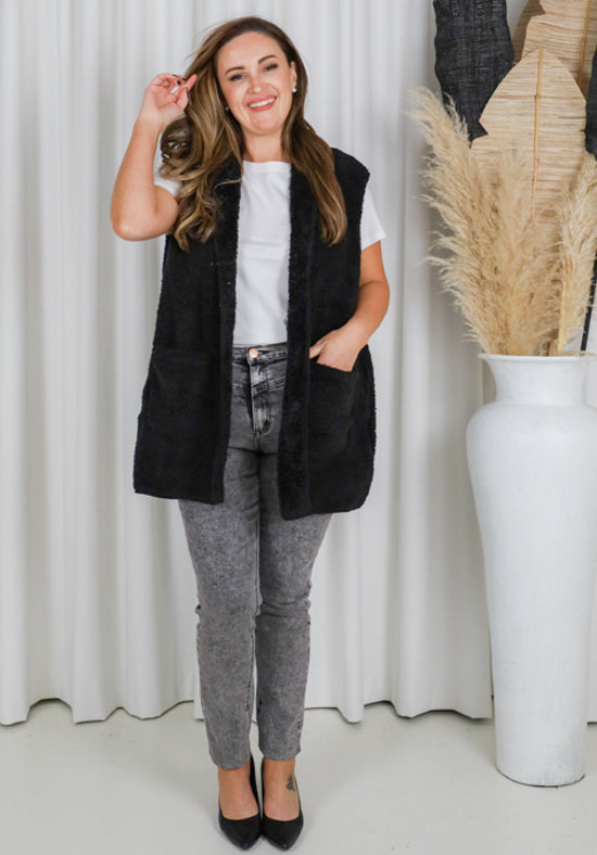 Teddy Vest Black