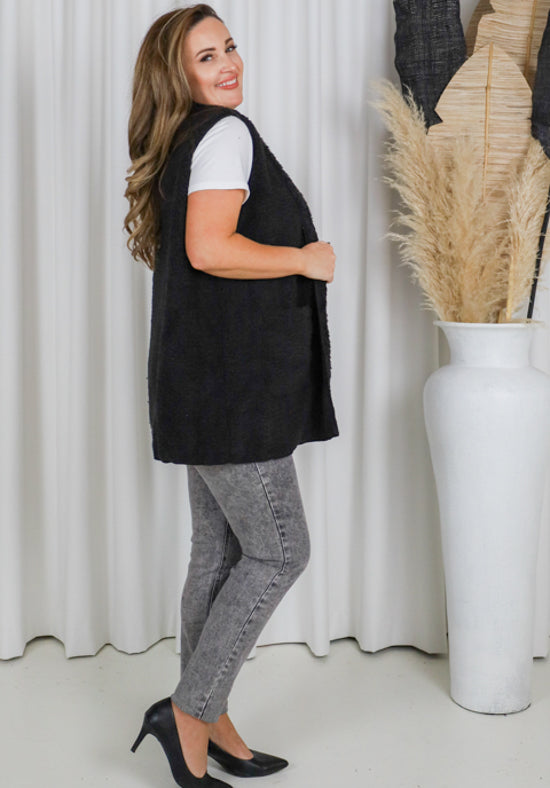 Teddy Vest Black