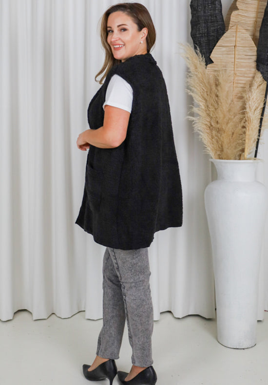 Teddy Vest Black