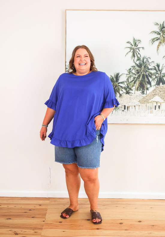 New Look Mila Top Cobalt Blue