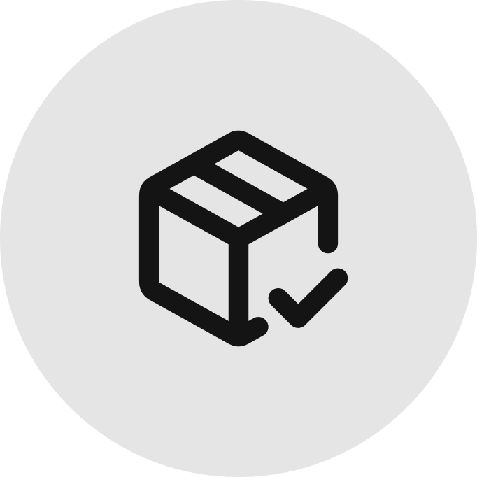 Re:do package protection icon with a checkmark indicating free returns and shipping protection for secure product delivery.