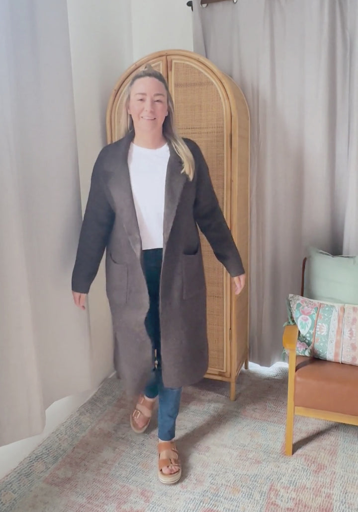 Sloane Longline Cardigan Chocolate