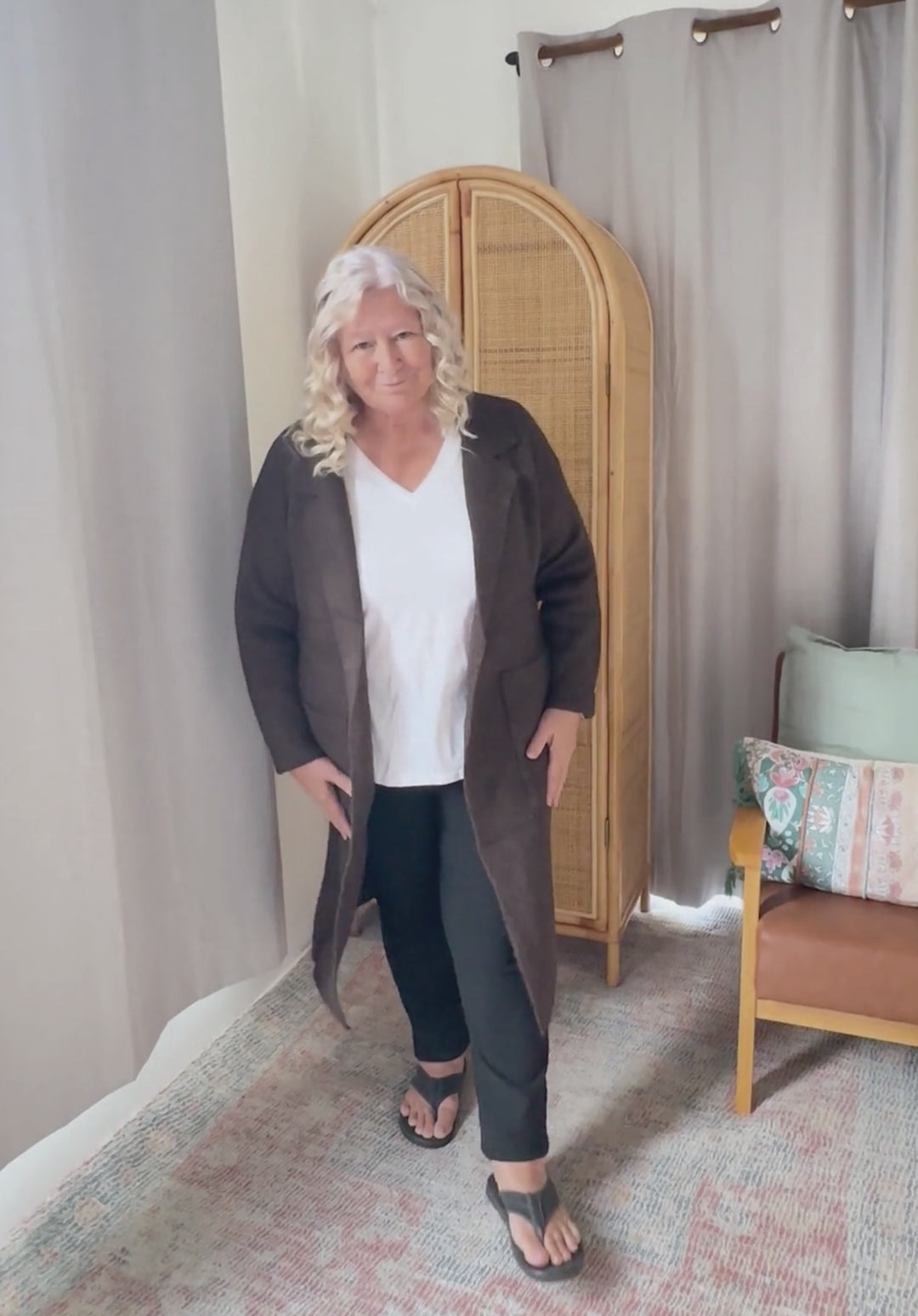 Sloane Longline Cardigan Chocolate
