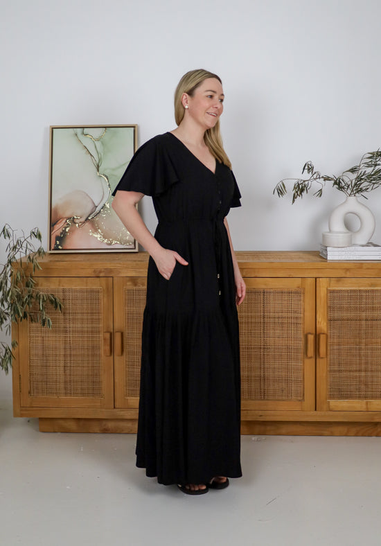 New Look Gracie Maxi Dress Black - Daisy’s Closet