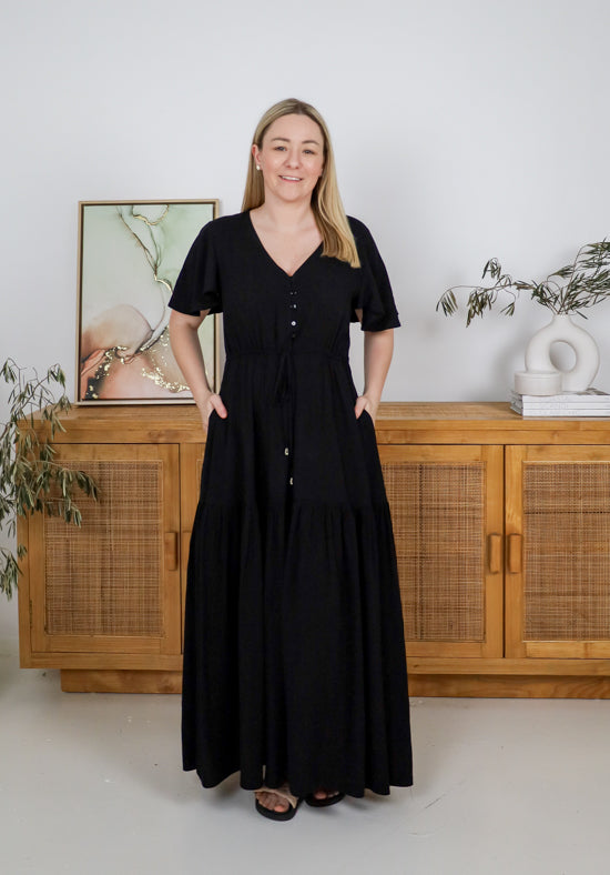 New Look Gracie Maxi Dress Black - Daisy’s Closet