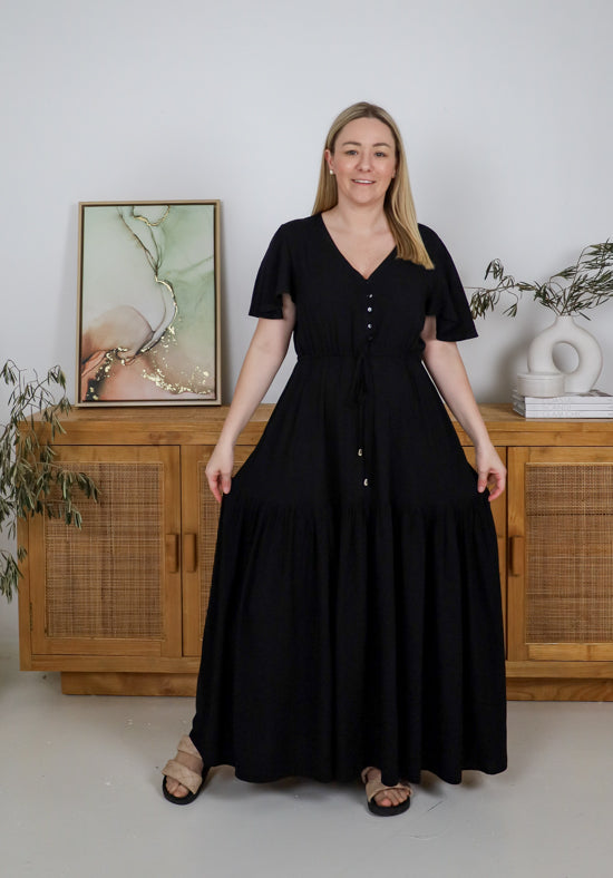 New Look Gracie Maxi Dress Black - Daisy’s Closet
