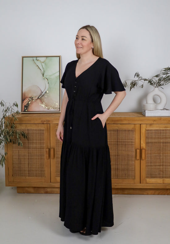 New Look Gracie Maxi Dress Black - Daisy’s Closet