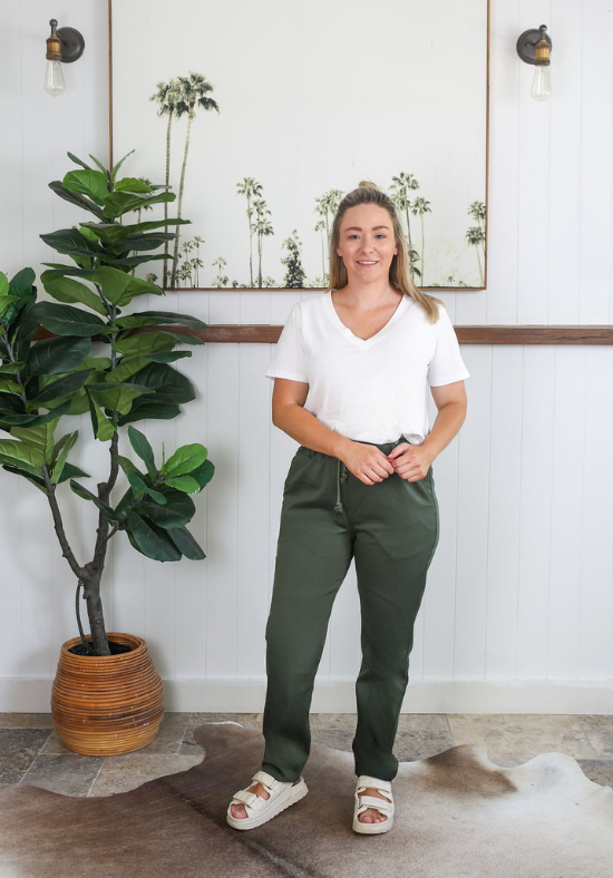 Delta Stretch Joggers Khaki - Daisy’s Closet