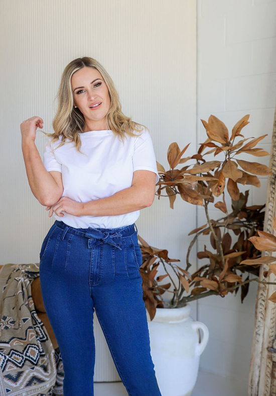 Ladies High Waisted Dark Denim Jeans - Daisy Denim - Daisy's Closet