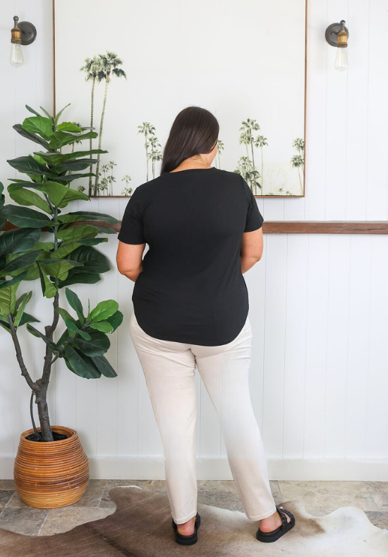 Delta Stretch Joggers Cream - Daisy’s Closet