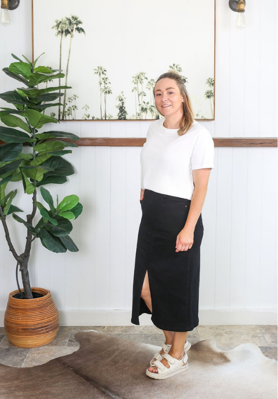 Destiny Denim Skirt Black - Daisy’s Closet